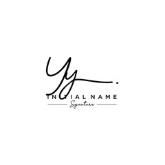 Letter YY Signature Logo Template Vector