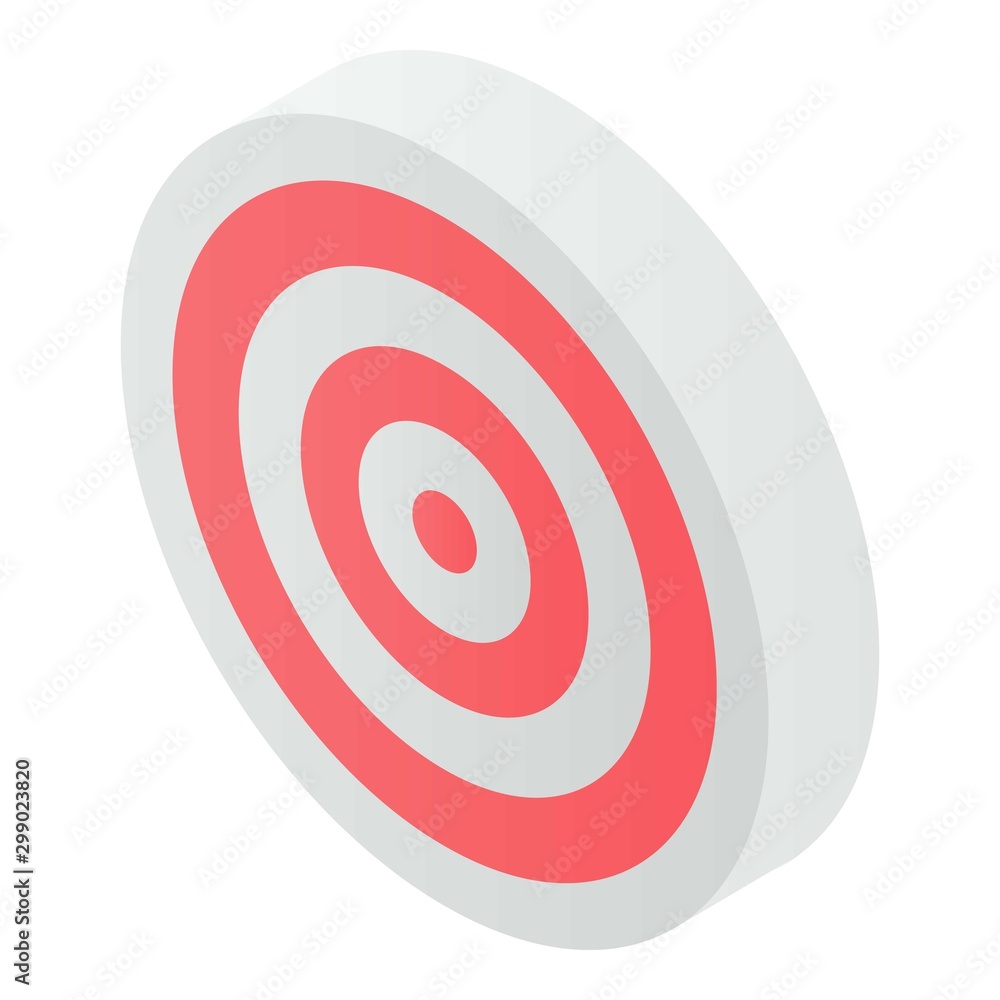 Aufkleber wood red target icon. isometric of wood red target vector icon for web design isolated on white back