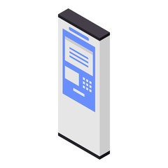 Payment outdoor terminal icon. Isometric of payment outdoor terminal vector icon for web design isolated on white background