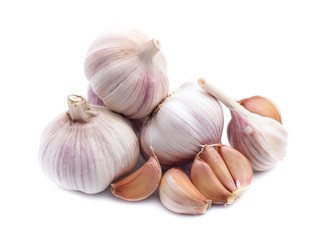 Obraz premium Garlic isolated on white background