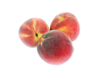 Peach with isolated on white background