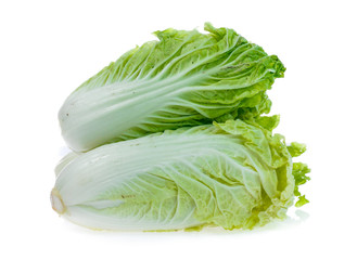 fresh chinese cabbage on a white background