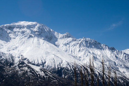 Icy Mountain View In Hunza, GB, Pakistan