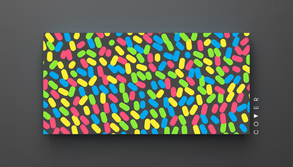 Abstract background with color ovals. Vector illustration for print, textile, fabric, package, wrapping or cover.