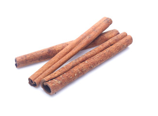 cinnamon isolated on white background