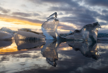 Jokulsarlon Glacier lagoon iceland ice sculpture