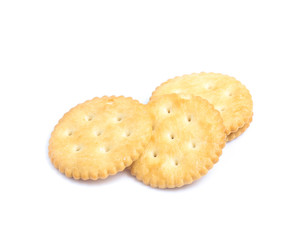 Cracker isolated on over white background