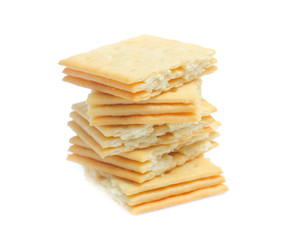Cracker isolated on over white background