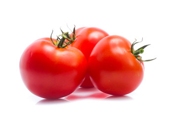 Tomato vegetables pile isolated on white background