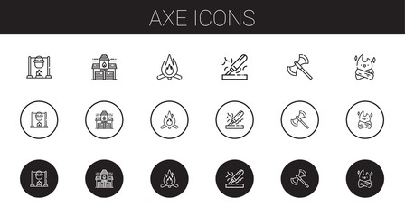 axe icons set