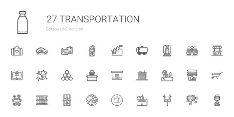 transportation icons set