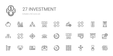 investment icons set