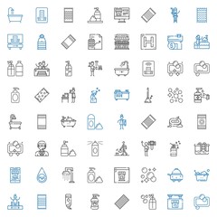 shower icons set