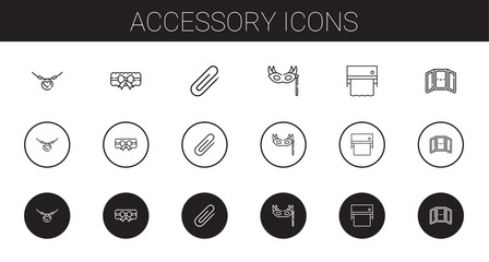 accessory icons set