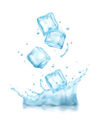 Realistic Ice Water Composition