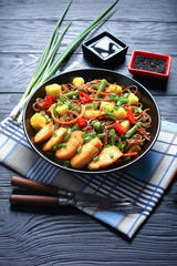 Chicken and Mango Soba Salad, top view