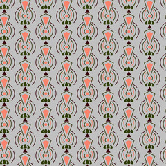 Seamless pattern - multi-colored - retro.