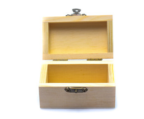 wood box isolated on white background