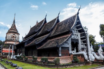 Fototapeta na wymiar Temple in Chiang Mai, Thailand, the name of Wat Lok More