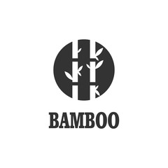 bamboo logo template, design concept, vector illustration