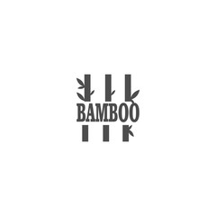 bamboo logo template, design concept, vector illustration