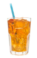 Iced tea  isolated on white