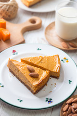 appetizing pumpkin cheesecake