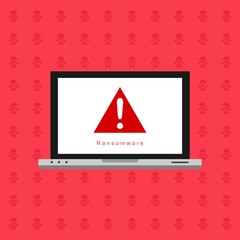 Computer Viruses Attack, Errors detected, Warning signs, Stealing data. Monitor with hacking virus alert messages, bugs, notifications, bomb, open lock, infected files. Vector illustration on white