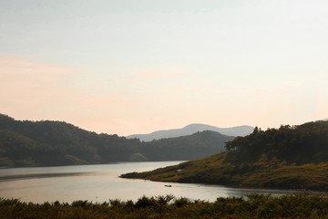 Fototapeta premium View of the mountain river at Mae Kuang Dam, Chiang Mai, Thailand
