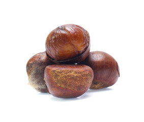 Chestnuts  isolated on white background
