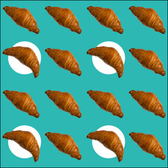 tasty croissants pattern , strait and curved