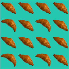 tasty croissants pattern , strait and curved