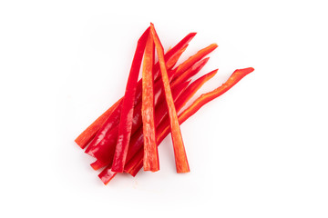 julienne chopped red and ripe  pepper