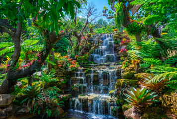 Waterfalls and forests at Tham Pha Daen Temple, Sakon Nakhon Province,Thailand.