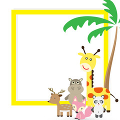 wild animal background with copy space