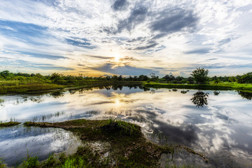 Sonnenuntergang irgendwo in Kolumbien, Südamerika