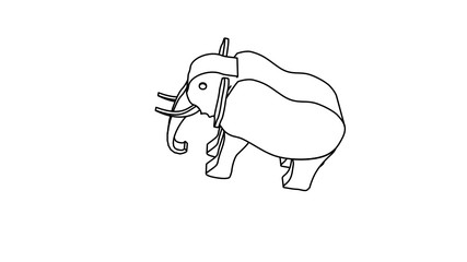 icon illustration of rhinoceros