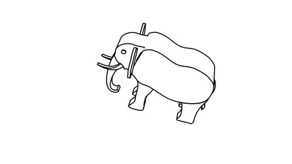 icon illustration of rhinoceros