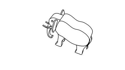 Obraz premium icon illustration of rhinoceros