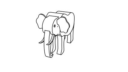 icon illustration of the elephant