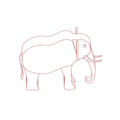 icon illustration of the elephant
