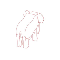 icon illustration of the elephant