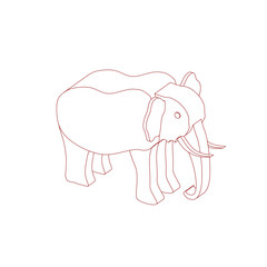 icon illustration of the elephant