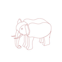 icon illustration of the elephant