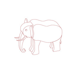 icon illustration of the elephant