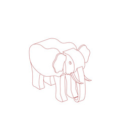 icon illustration of the elephant