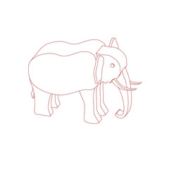 icon illustration of the elephant