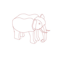 icon illustration of the elephant