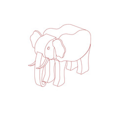 icon illustration of the elephant