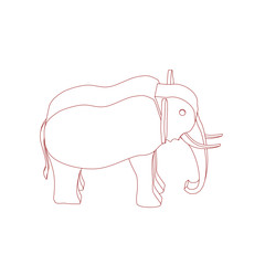 icon illustration of the elephant